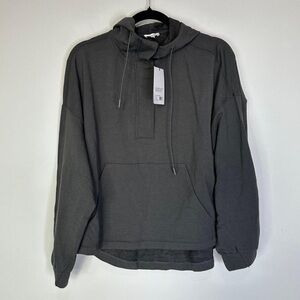 Knix brand oversized quarter zip hoodie in Charcoal size M